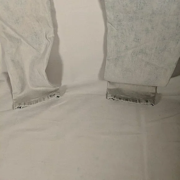 Jeaniologie Acid Wash Blue Denim High Rise Skinny Jeans Distressed Women's 14 - Picture 10 of 16